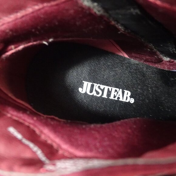 JustFab Adler Ankle Boots Bootie Block Heels Women Size 8.5 Blue Red Colorblock - Picture 7 of 9